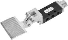 1/4" Pneumatic Foot Pedal Valve, 5 Way 2 Position Aluminum Alloy Air... 