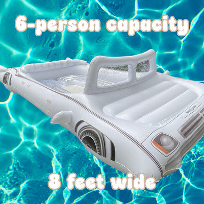 Member's Mark Inflatable Convertible Cruiser Retro Limo Island Float, White