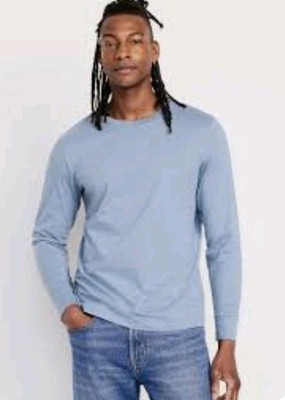 Old Navy Long Sleeve Blue Rotation T Shirt Size XL Soft-Washed Tee NEW
