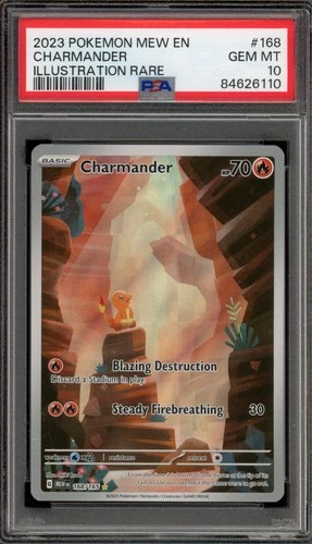 Pokemon Charmander 151 MEW EN Illustration Rare #168 PSA 10 Gem Mint