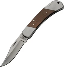 Rite Edge Lockback Folding Knife 3.88" Stainless Blade Wood Handle - RUC-4000WD