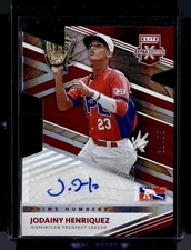 2019 ELITE EXTRA EDITION RED PRIME NUMBERS /55 AUTO JORDAINY HENRIQUEZ DOMINICAN