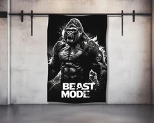 Beast Mode Gorilla Tapestry - Motivational Gym Wall Art