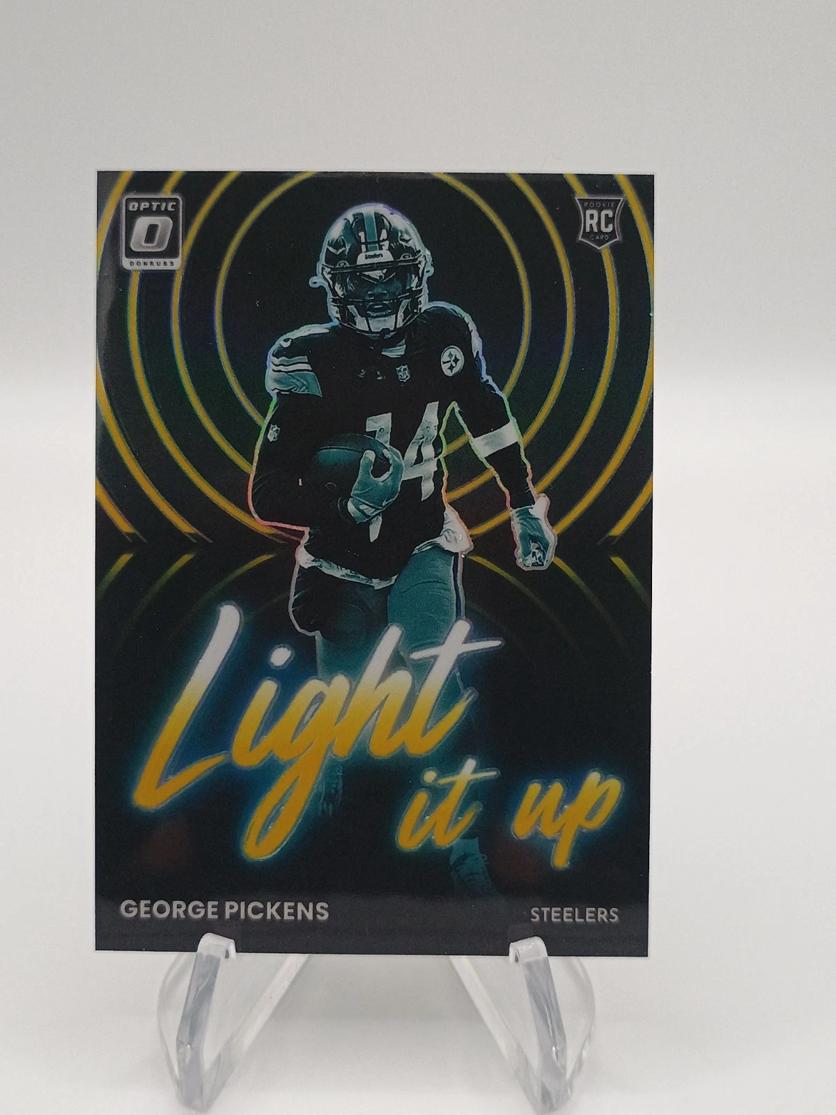 George Pickens Panini Donruss Optic Light It Up #LU15 Gold