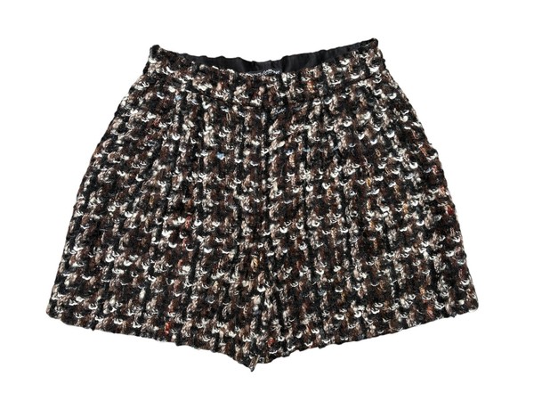 DOLCE & GABBANA Vintage Boucle Tweed Shorts Size 44 Large Early 2000s