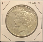 1926-D Peace Silver Dollar $1 – VF Circulated – D Mint – 90% Silver