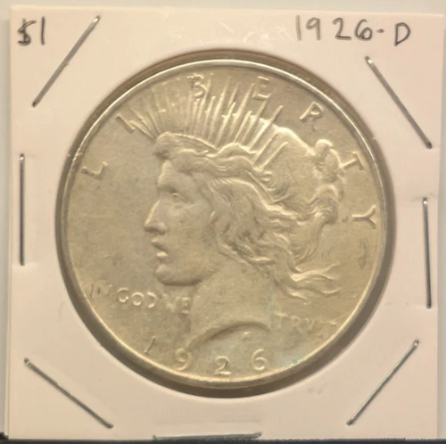 1926-D Peace Silver Dollar $1 – VF Circulated – D Mint – 90% Silver