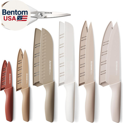 Knife Set, 13 Pieces Kitchen Knives Set with Healthy Anti-Rust Coating, Dishwash