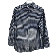 Cremieux Classics Shirt Mens 2XB Blue Gingham Button Down Long Sleeve Plaid Tall
