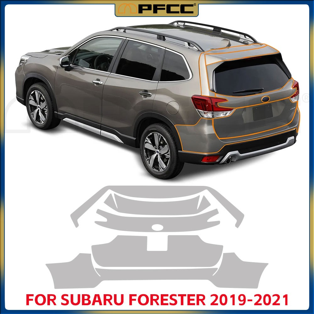 For Subaru Forester 2019-2021 Rear Bumper Precut Paint Protection Film Clear PPF