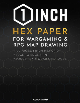 1 Inch Hex Paper: Hexagon Graph Notebook for RPG Map Drawing, Wargaming Terrain;