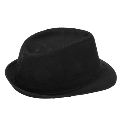  Schwarz Fedora schlicht Hut Outfit Accessoire für Gangster Kostüm R3W69609