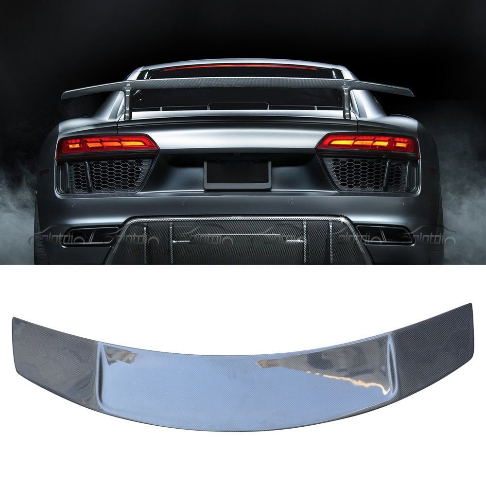 For Audi R8 2016-2020 Carbon Fiber V Style Rear Wing Trunk Blade Spoiler Boot