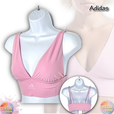 NWT Adidas Women's XS Longline Plunge Light Support Bra 4A7H69 in Orchid Fusion