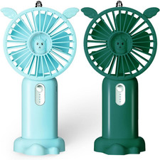 Mini Ventilatore Portatile a Mano, Luce Notturna, Ventilatore Portatile Ricarica