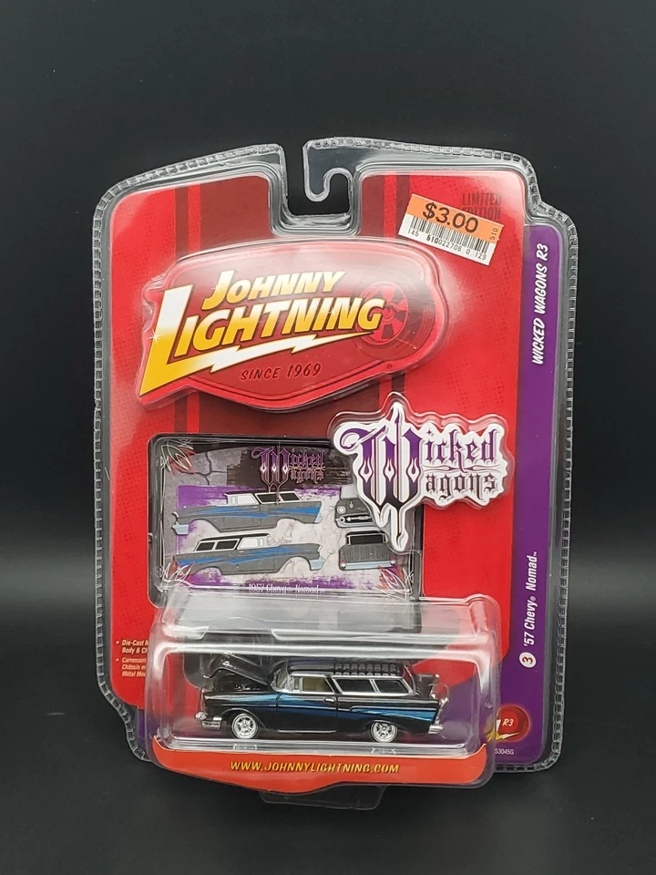 Johnny Lightning Wicked Wagons Custom 1957 '57 Chevy Nomad Bel Air Wagon 1:64 Foto 2 de 4