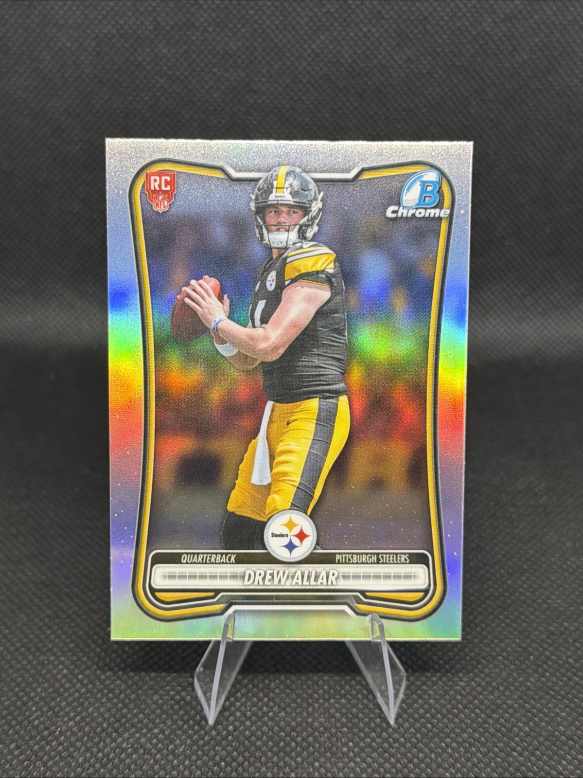 Topps 2026 Bowman Chrome Drew Allar RC  Red Rookie Refractor Steelers BRR-3