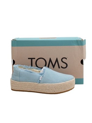 Toms flache Damenschuhe UK 5 blau 100 % andere Halbschuhe