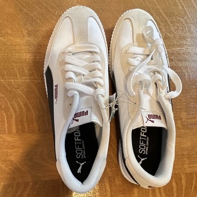 PUMA Men s SoftFoam+ Low Top Lace-Up Athletic Sneakers White/Black
