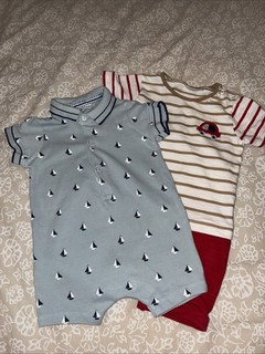 2 x Boys Next Rompers 1 x Up to 3 Months 1 x 3 6 Months Excellent Condition VGC