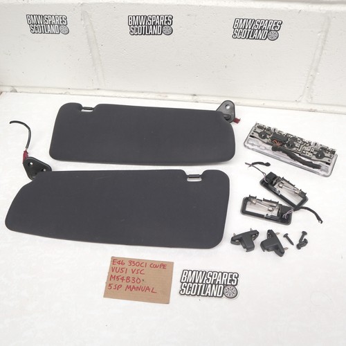 BMW 3 SERIES E46 COUPE SPORT BLACK ANTHRACITE SUN VISORS BLINDS - Imagen 11 de 17