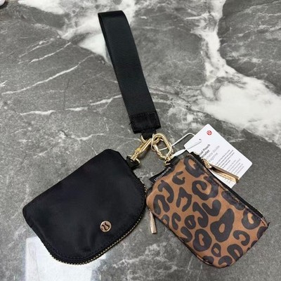 Lululemon Dual Pouch Wristlet Keychain Wallet 