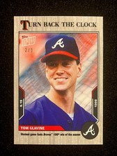 2021 Topps Now Turn Back The Clock Tom Glavine #172 Baseball Card Ash Border 2/3