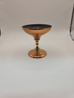 Vintage Copper Metal Round Compote Pedestal Bowl — photo 2