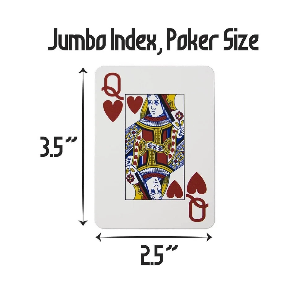 Texas Poker Hold Em Grey Playing Cards Modiano Jumbo Index Poker Size Italy New - Image 2 of 4