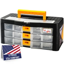 CANOPUS Craft Organizer with Drawers, 15-in Modular Drawer Case, Storage