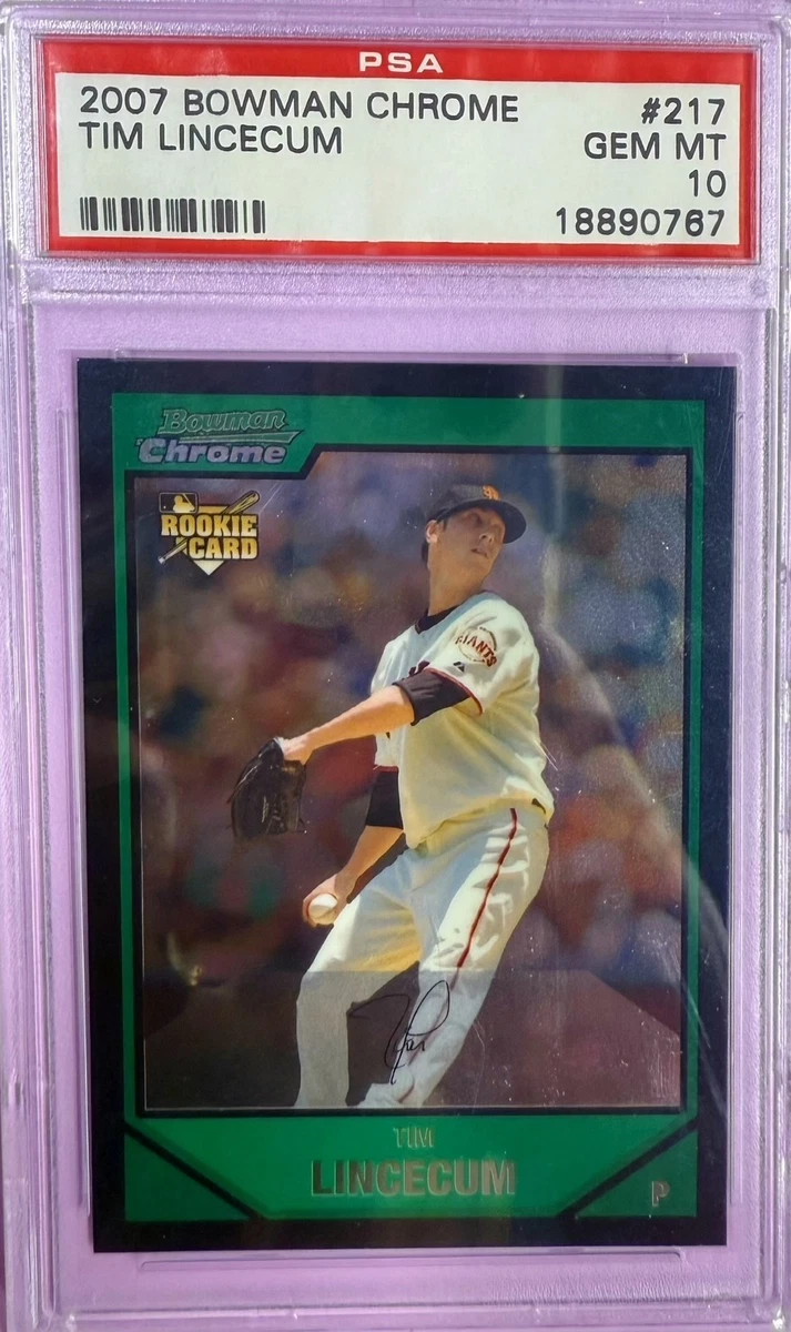 Tim Lincecum Professional Sports Authenticator (PSA) Baseball