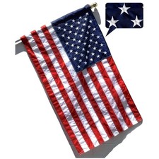 Embroidered Stars, Sewn Stripes - Made in USA