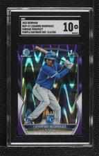 2023 Bowman Purple RayWave Refractor 214/250 Lizandro Rodriguez SGC 10 GEM 0e6p