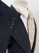 VTG Hart Schaffner Marx Men's Charcoal Check Tweed Wool Sport Coat 43 L Vintage