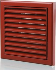 150mm Cottage Red External Wall Vent Grille Fly Screen Vent Cover Extractor