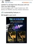 4K Night Vision Goggles, 58MP Full-Color Night Vision Binoculars with 10000mA...