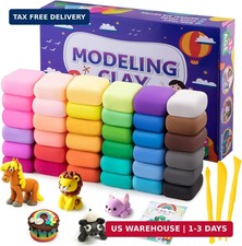 Air Dry Clay, 36 Colors Modeling Clay Kit with 3 Sculpting Tools, Magic Foam ...