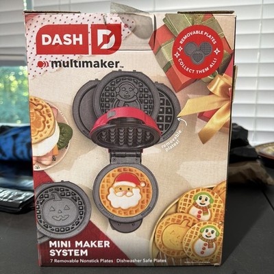Dash MultiMaker Mini Maker System Waffle Maker 6 Removable Plates Brand NIOB