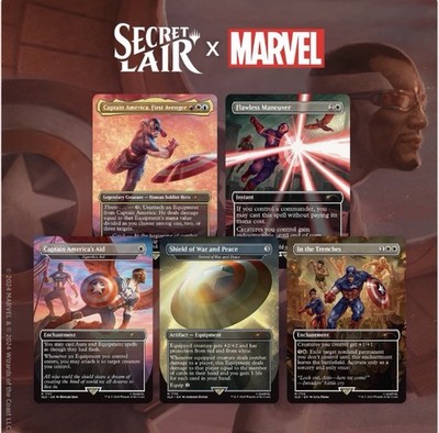 Magic the Gathering Secret Lair × Marvel Captain America Sealed Non-Foil Edition