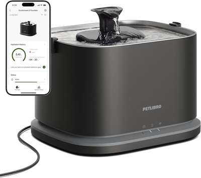 PETLIBRO Upgrade Cat Water Fountain Stainless Steel Tray, Dockstream 2 Cat Fount