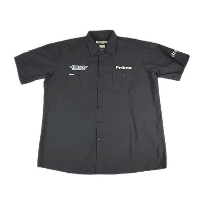 Throttle Threads Drag Specialties Work Shirt Mens XL Black Python Z1R 