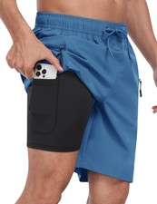 Men's Swim Trunks 9" Quick Dry Mens Broad Beach Shorts Stretch Mens Swim Trun...