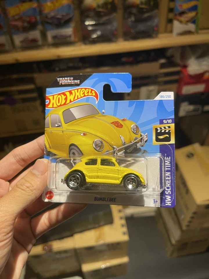 VHTF Hot Wheels Transformers Bumblebee yellow Beetle VW Bug LOT X27 W/short Card - Image 3 of 3