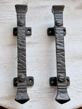 Set 2 Large Barn Door Handle Pulls Solid Heavy Metal Vintage Style 9 Long
