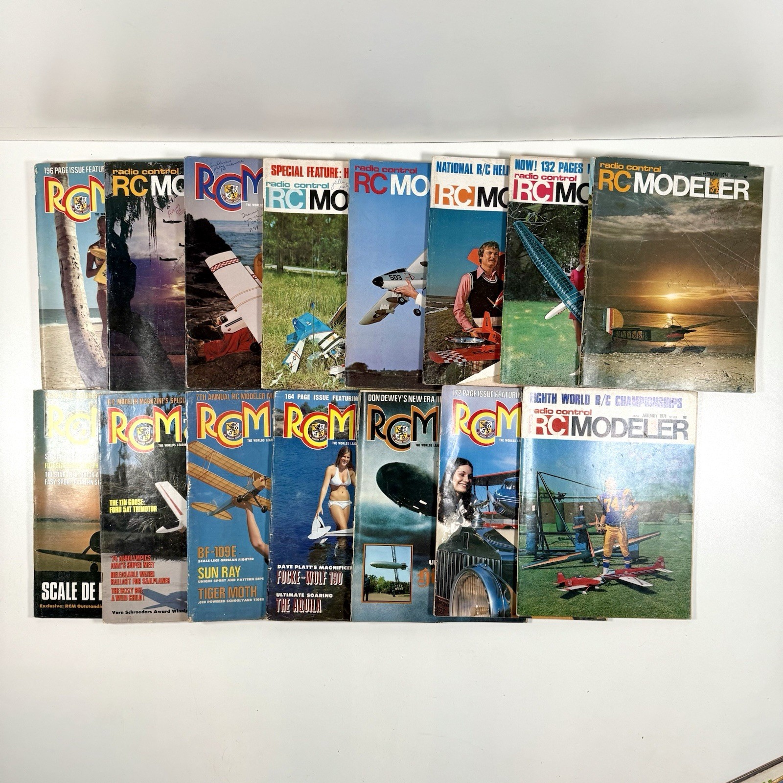 RC MODELER Magazine - Lot of 15 -RC Airplane Radio Control - 1970's - VINTAGE!!!