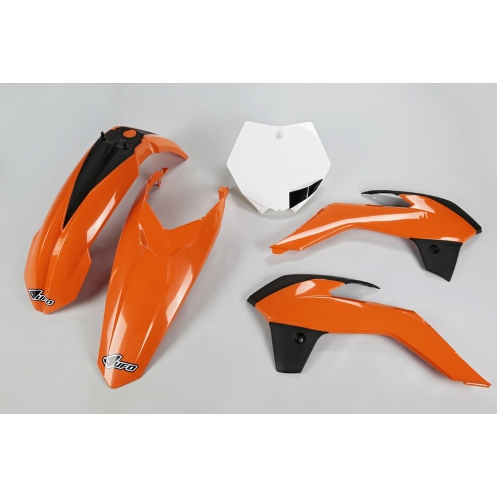 Ufo Black/Ktm Orange/Orange/White Ktkit514@999 - Replacement Plastic Kit For Ktm Sx250 2013-2017 - Image 3