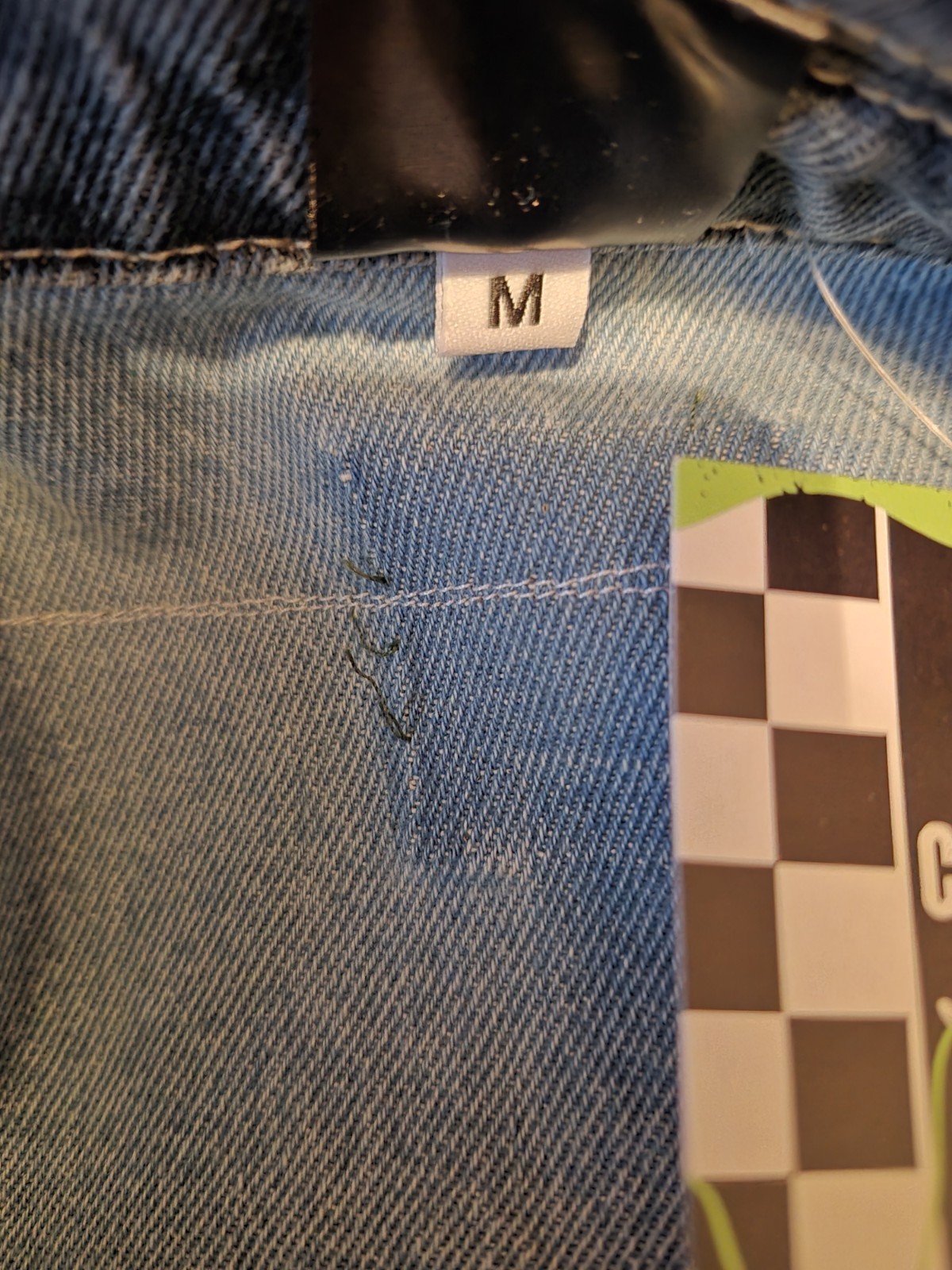 Upcycled NIRVANA Smile Denim PATCH Jacket Medium … - image 6