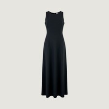 VTG Eddie Bauer Sleeveless Maxi Dress Women 4P Black Classic Minimalist