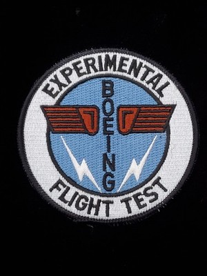 Boeing Experimental Flight Test Embroidered Patch Unused Test Pilot's Estate 
