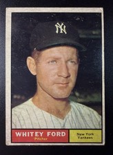 1961 Topps - Whitey Ford #160 New York Yankees Vintage Legend Baseball MLB